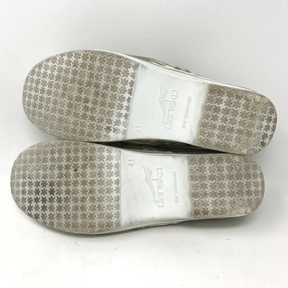 Dansko Vegan Volley Chino Palm Clogs Beige 11 - Picture 6 of 8